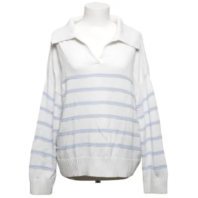 Sweater (White, Blue) from Christian Siriano Cotton, Polyester