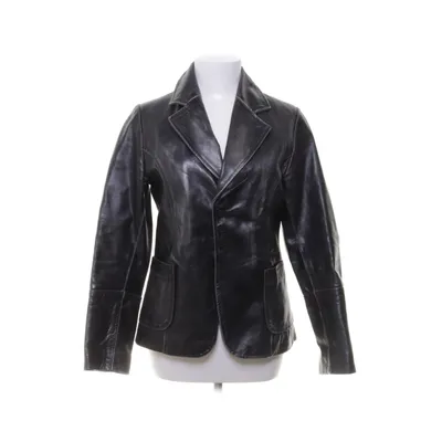 Leren blazer (Zwart) van BSB Leer