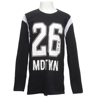 Lange mouwen shirt (Zwart, Wit) van Download Katoen