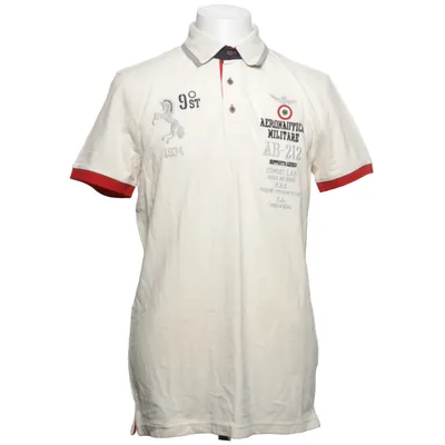 Pikétröja (Beige, Röd) från Aeronautica Militare Bomull