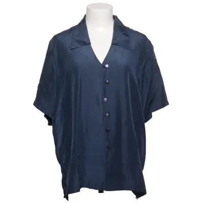 Chemise à manches courtes (Bleu) de Woman Collection H&M Soie