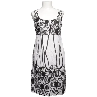 Kleid (Schwarz, Weiß) von Ana Alcazar Acetat, Baumwolle, Metallfaser