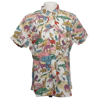 Chemise à manches courtes (Blanc, Multicolore) de Mini Boden Coton, Lin