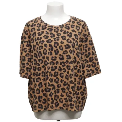 T-shirt (Brun, Sort) fra Promod Elastan, Økologisk bomuld