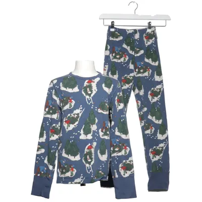 Pyjamas (Blå, Flerfärgad) från Polarn O. Pyret Elastan, Ekologisk bomull
