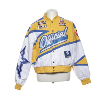 Collegejacka (Gul, Vit, Blå) från Boohoo Man Bomull, Polyester