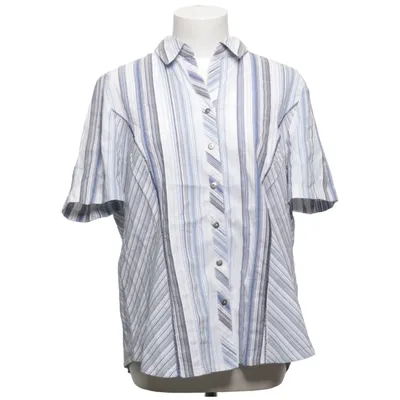 Chemise à manches courtes (Bleu, Blanc, Gris) de Gina Laura Collection Coton, Élasthane, Polyester