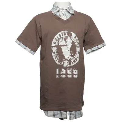 T-shirt (Braun, Blau, Weiß) von Crossways by Lindex Baumwolle