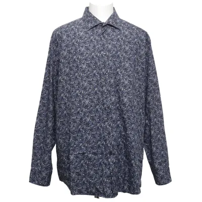 Shirt (Blue, Black, White) from Seidensticker Cotton
