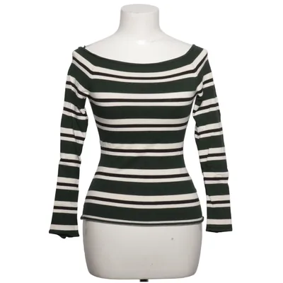 Langærmet t-shirt (Grøn, Hvid) fra H&M Polyamid, Viscose