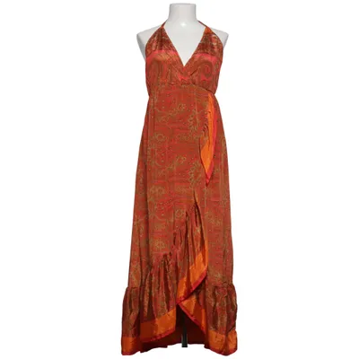 Maxi dress (Orange, Multicolored) from Bold & Beautiful Silk