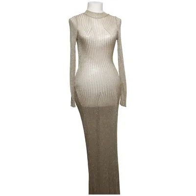 Maxi dress (Gold) from Mango Selection Viscose