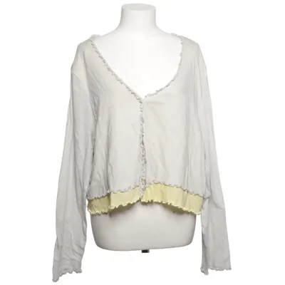 Cardigan (Grå, Gul) fra Pure by Ulla Popken Økologisk bomuld