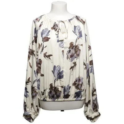 Blouse (Blanc, Bleu, Marron) de Haust Polyester, Viscose