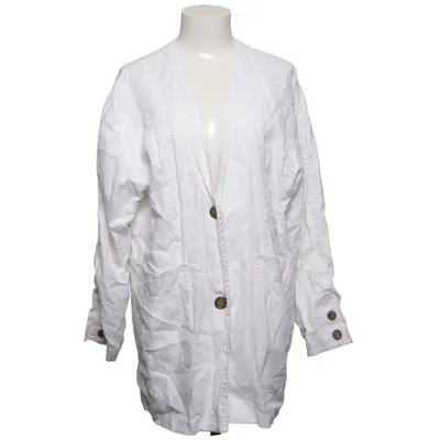 Blazer (Wit) van Hopsack Acetaat, Linnen