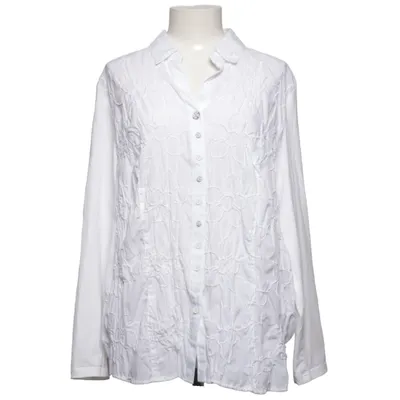 Bluse (Weiß) von Just White Baumwolle, Elasthan, Viskose