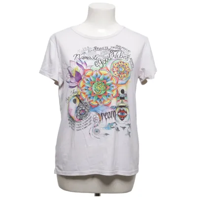 T-shirt (Hvid, Flerfarvet) fra Mbaurce Elastan, Polyester