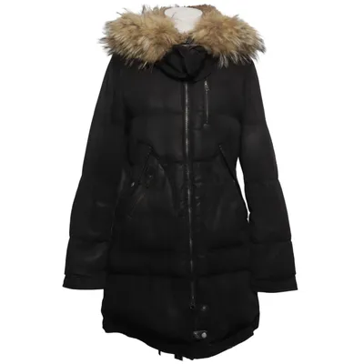 Down coat (Black) from Cedrico Down, Feather, Fur, Leather, Polyester