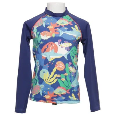 T-shirt de natation (Bleu, Multicolore) de Mini Boden Élasthane, Polyamide