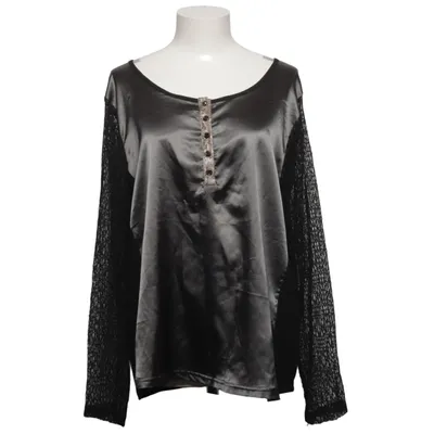 Henley Shirt (Schwarz, Grau) von In Front Elasthan, Polyamid, Polyester, Viskose