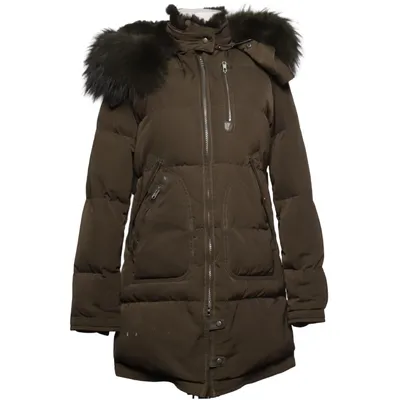 Vinterjacka (Brun) från Cedrico Dun, Fjädrar, Nylon, Kaninpäls