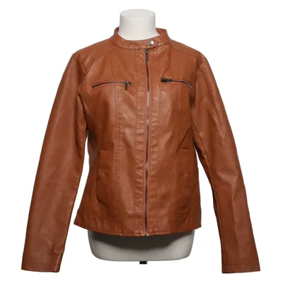 Jacket (Brown) from Gina Polyester, Polyurethane, Viscose
