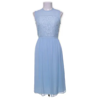 Jurk (Blauw) van Warehouse Polyamide, Viscose, Katoen, Lyocell, Polyester