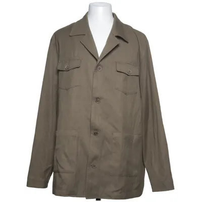Skjortejakke (Grøn) fra Dressmann Bomuld, Polyester, Viscose