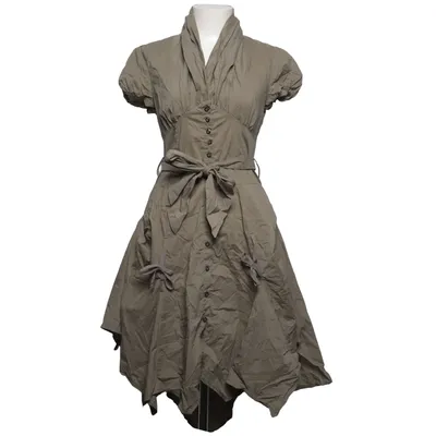 Jurk (Groen) van My Collection Katoen, Elastaan, Polyamide