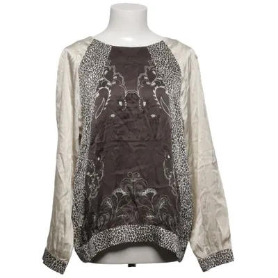 Blus (Beige, Svart) från Max Volmáry Elastan, Silke