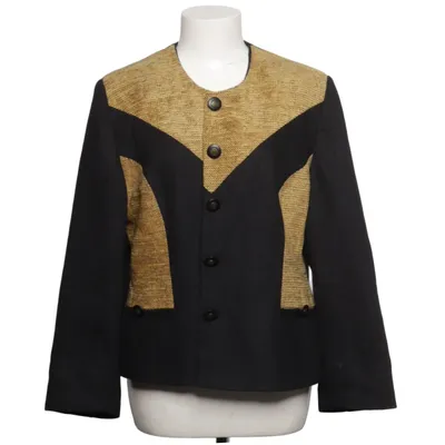 Blazer (Noir, Jaune) de JM Collection Polyester, Laine