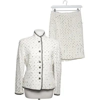 Jakkesæt med nederdel (Hvid, Sort) fra Escada Bomuld, Polyamid, Polyester, Viscose