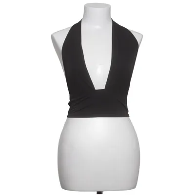Halterneck top (Sort) fra NLY One Elastan, Polyester