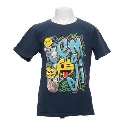 T-shirt (Bleu, Multicolore) de Emoji Coton