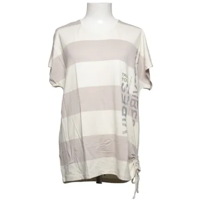 T-shirt (Beige, Grå) fra Lea H. Bomuld, Elastan