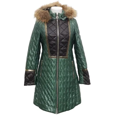 Vinterfrakke (Grøn, Sort) fra Lucy Bomuld, Metallfiber, Polyester