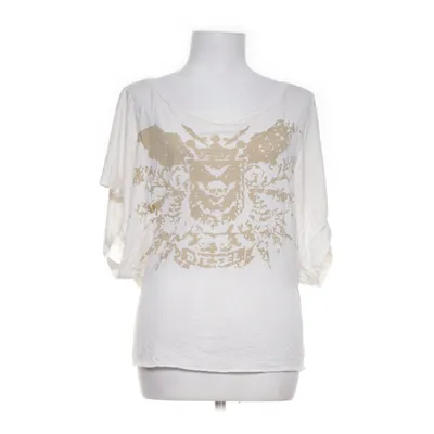 Top (White, Brown) from Diesel Linen, Viscose