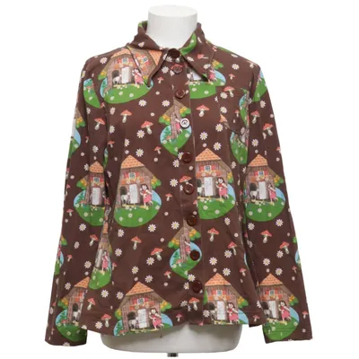 Bluse (Brun, Flerfarvet) fra Tante Betsy Bomuld, Elastan