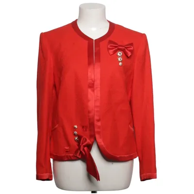 Blazer (Red) from Helene Straßer Acetate, Linen, Polyamide, Viscose, Wool