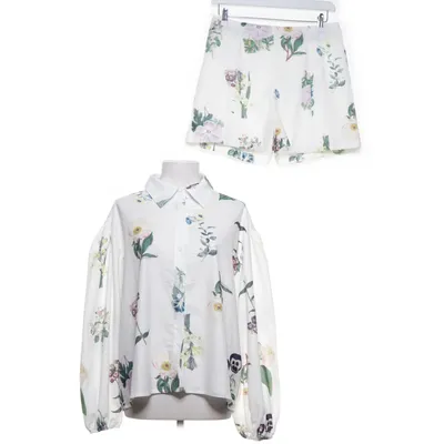 Sæt (Hvid, Flerfarvet) Linned, Polyester