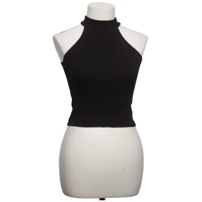 Crop top (Noir) de NA-KD Coton, Élasthane, Polyester