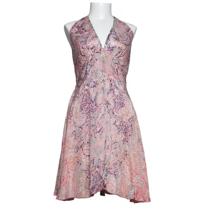 Halterneckklänning (Rosa, Flerfärgad) Polyester, Silke