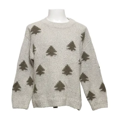 Trui (Beige, Groen) van H&M Polyester, Acryl, Katoen