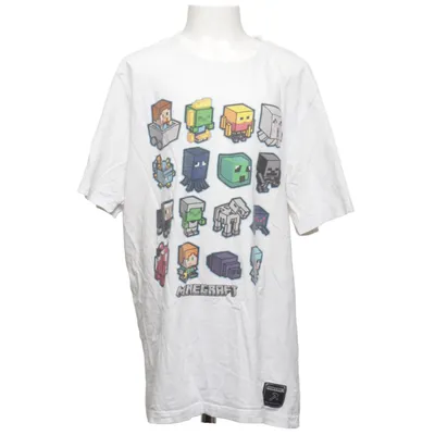 T-shirt (Blanc, Multicolore) de Mojang Coton