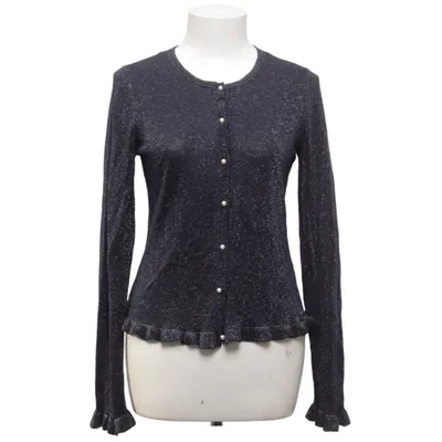 Strickjacke (Schwarz, Silber) von Jake*s Collection Polyester, Viskose