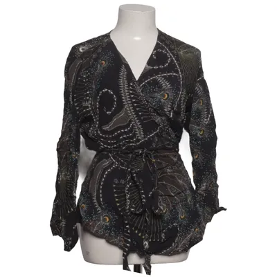 Wikkelblouse (Zwart, Meerkleurig) van Pure Female Cupro, Lyocell