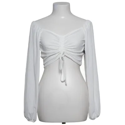 Crop top (Sheer Drawstring Top) van NLY Trend Elastaan, Polyester