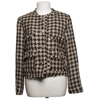 Blazer (Sort, Beige) fra Mango Akryl, Bomuld, Polyester