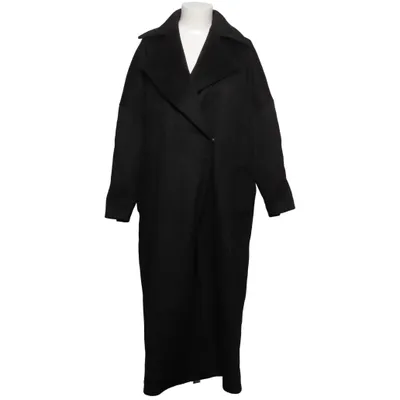 Coat (Black) from Almé Polyester, Wool