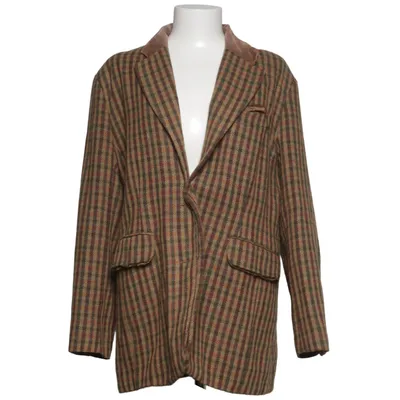 Blazer (Brown, Multicolored) from Woman Collection H&M Acrylic, Polyester, Wool